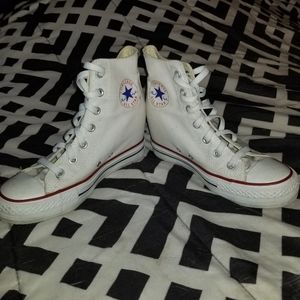 White Converse Wedges